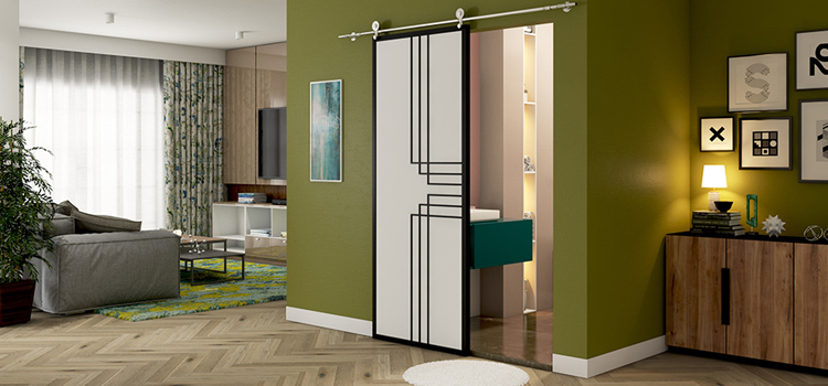 sliding bathroom door installation in Rosemead